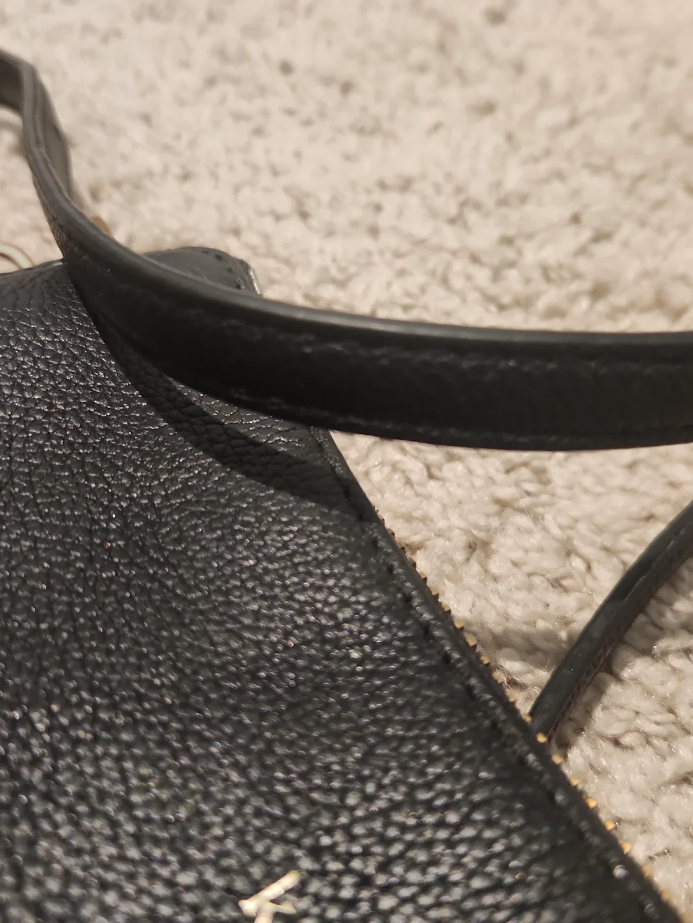Kate Spade Black Pebbled Leather Crossbody Bag Gold Hardware Everyday Purse